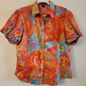 Lauren Ralph Lauren Multicolor Paisley Blouse